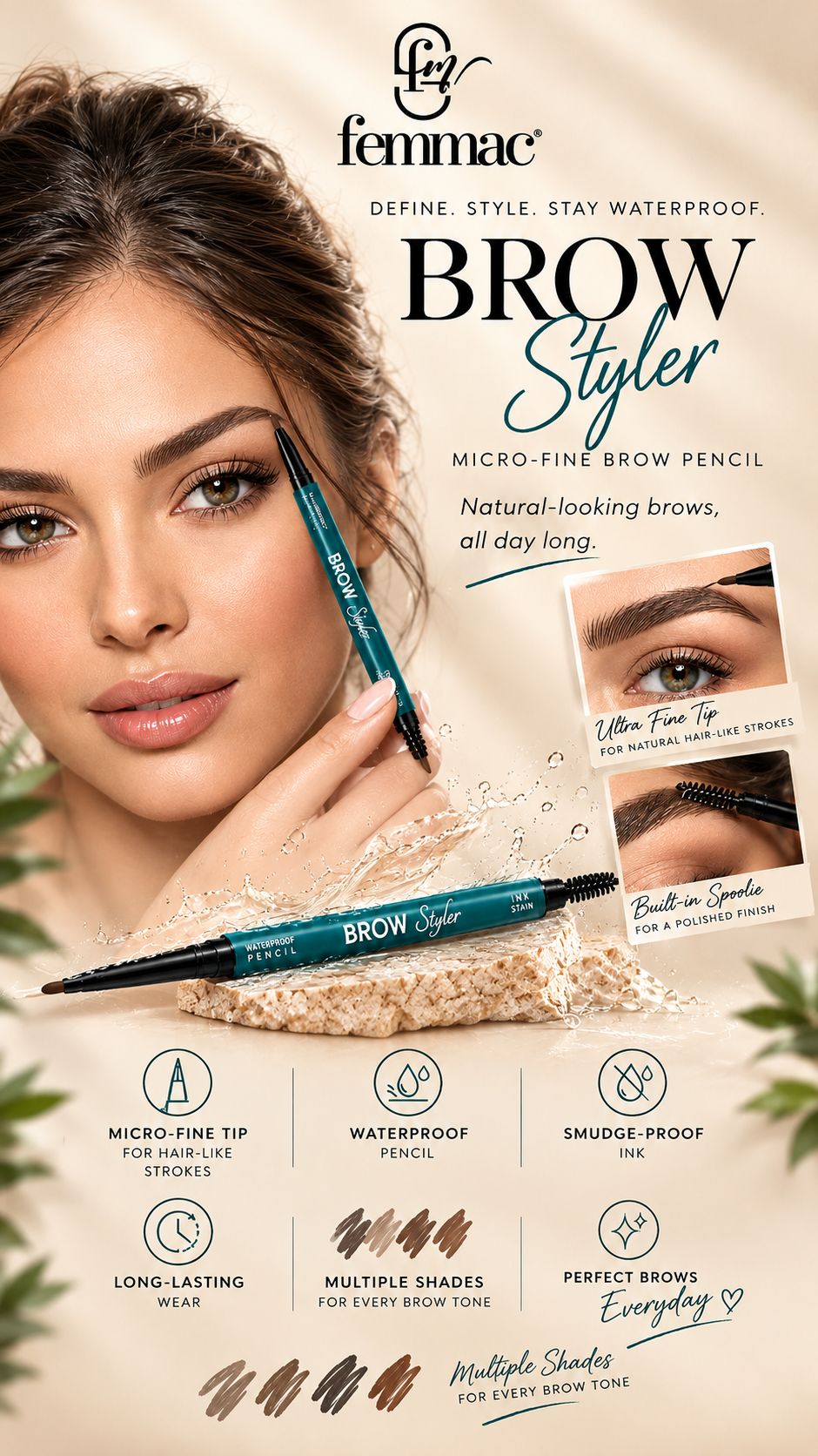 Femmac waterproof brow styler campaign